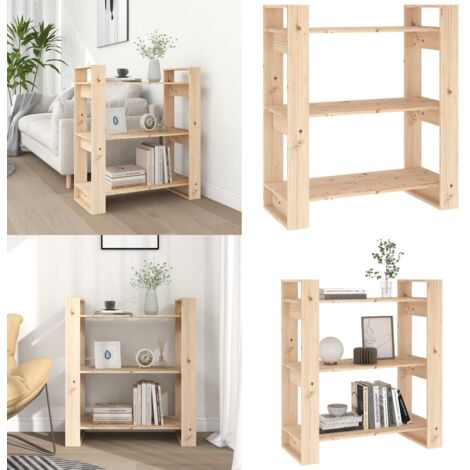 Libreria/Divisorio 80x35x91 cm Legno Massello di Pino - Divisorio in legno - Libreria in pino