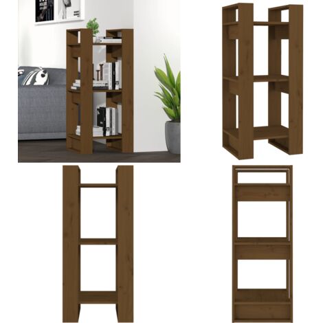 Libreria/Divisorio ambra 41x35x91 cm in Legno Massello - Divisorio in legno - Libreria ambra