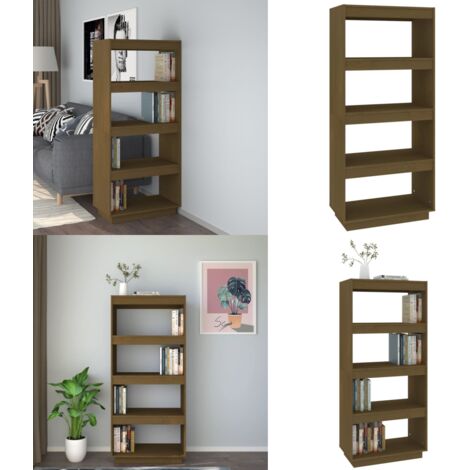 Libreria/Divisorio Ambra 60x35x135 cm in Massello di Pino - Scaffale per libri - Divisorio