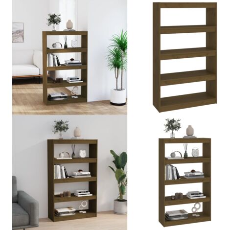 Libreria/Divisorio Ambra 80x30x135,5 cm Legno Massello di Pino - Libreria ambra - Divisorio in legno