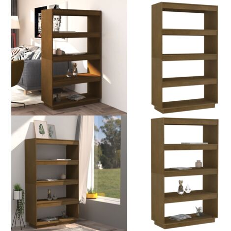Libreria/Divisorio Ambra 80x35x135 cm in Massello di Pino - Scaffale per libri - Divisorio in legno