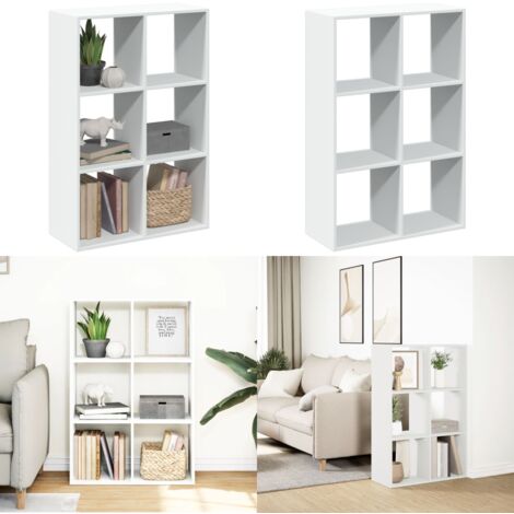 Libreria Divisorio Bianca 69,5x29x103,5 cm in Truciolato - Truciolato - Organizzazione spazio