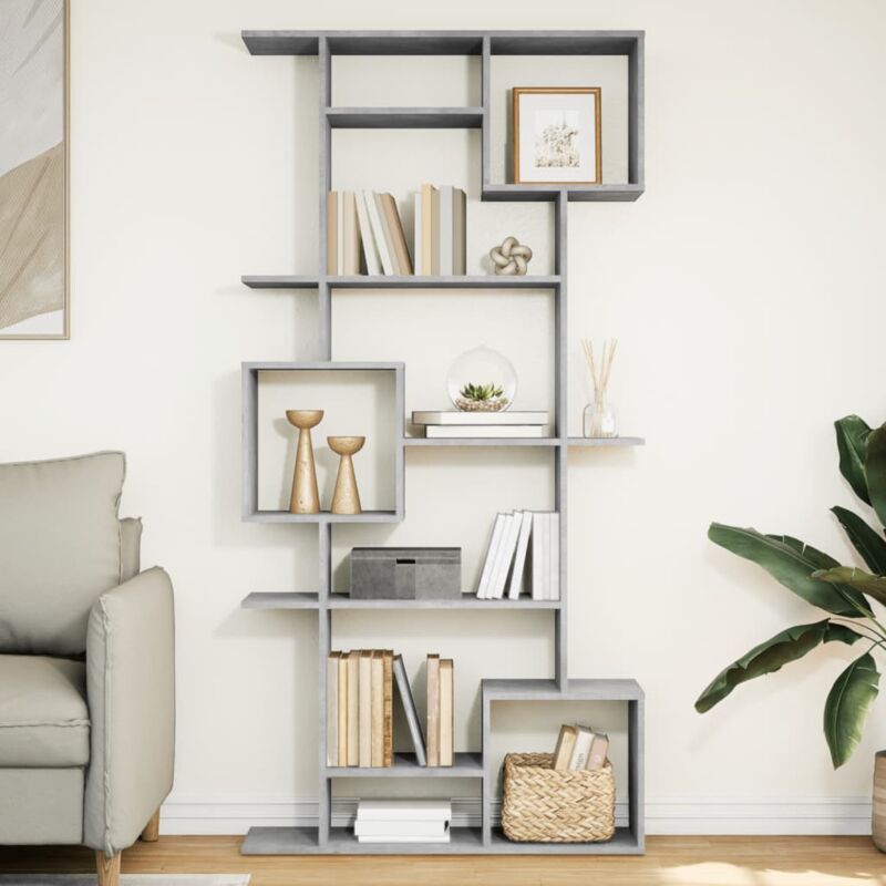 Vidaxl - Libreria Grigio Cemento 92x29x188 cm in Legno Multistrato