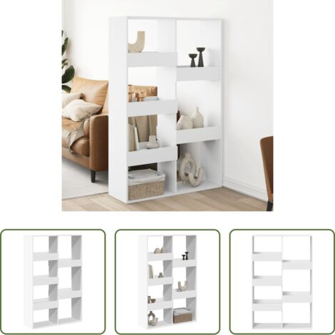 Libreria -  Divisorio Bianco 100x33x155,5 cm in Truciolato