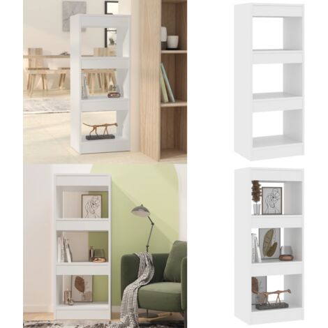Libreria/Divisorio Bianco 40x30x103 cm in Truciolato - Libreria per libri - Divisorio