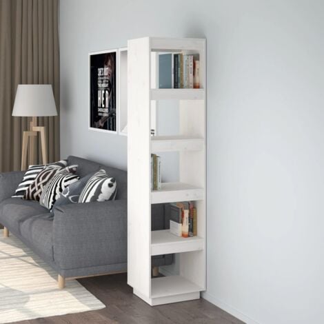 Maison Exclusive - Libreria Grigia 80x35x183 cm in Legno Massello