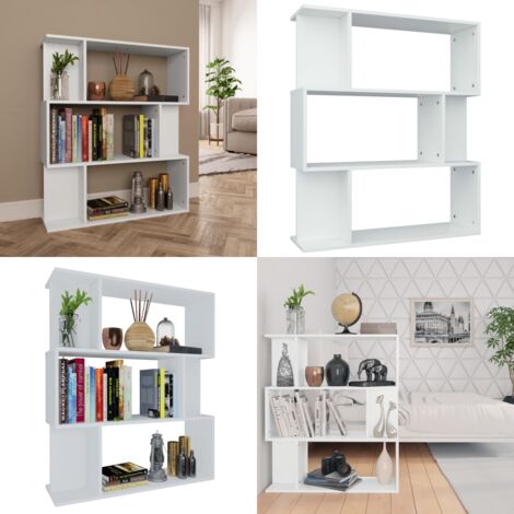 Libreria/Divisorio Bianco 80x24x96 cm in Legno Ingegnerizzato - Libreria bianca - Divisorio per corridoio