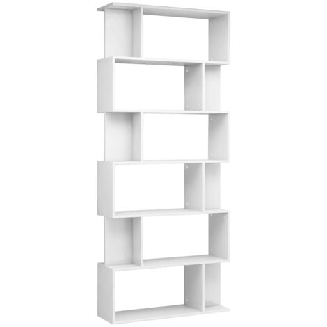 Libreria/Divisorio Bianco Lucido 80x24x192 cm vidaXL