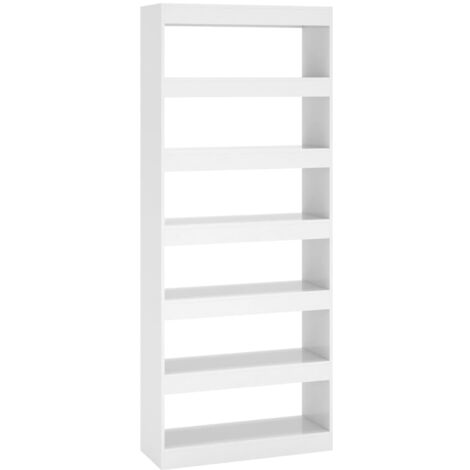 Libreria/Divisorio Bianco Lucido 80x30x198 cm in Truciolato vidaXL