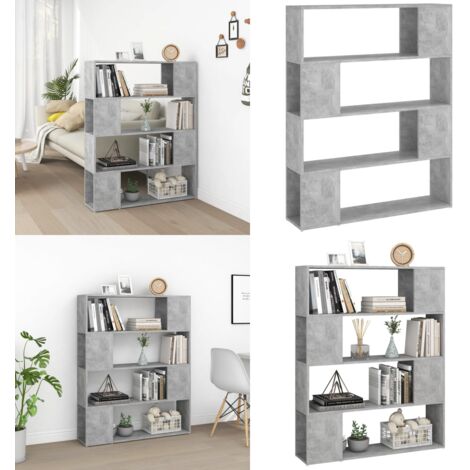 Libreria/Divisorio Grigio Cemento 100x24x124 cm - Scaffale - Armadio