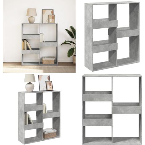 Libreria/Divisorio Grigio Cemento 100x33x115 cm - Scaffale da parete - Divisore