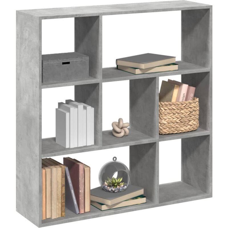 Libreria Divisorio Grigio Cemento 102x29x103,5 cm in Truciolato