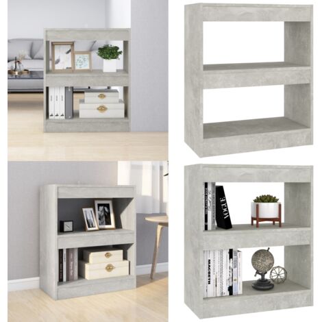 Libreria/Divisorio Grigio Cemento 60x30x72 cm - Scaffale per libri - Divisorio per corridoio