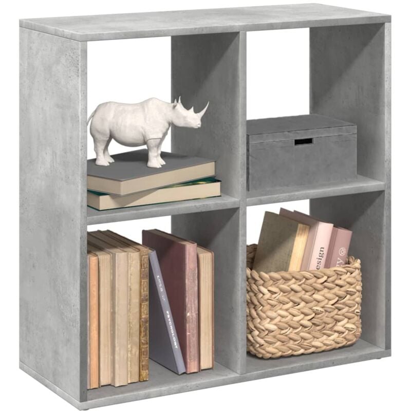 Libreria Divisorio Grigio Cemento 69,5x29x69,5 cm in Truciolato