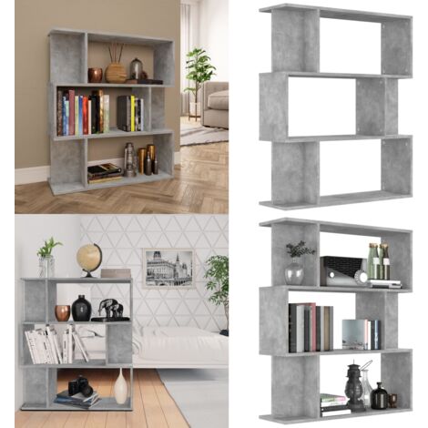 Libreria/Divisorio Grigio Cemento 80x24x96 cm Legno Ingegnerizzato - Libreria in legno ingegnerizzato - Divisorio per corridoio