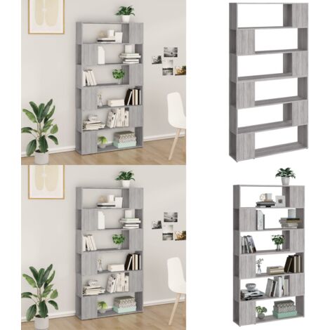 Libreria/Divisorio Grigio Sonoma 100x24x188 cm - Scaffale - Divisore