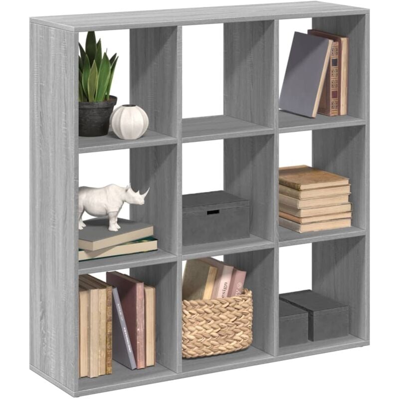 Libreria Divisorio Grigio Sonoma 102x29x103,5 cm in Truciolato