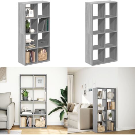 Libreria Divisorio Grigio Sonoma 69,5x29x137,5cm in Truciolato - Scaffale porta oggetti - Truciolato
