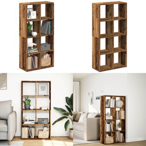 Libreria Divisorio Legno Antico 69,5x29x137,5 cm in Truciolato - Scaffale portaoggetti - Truciolato