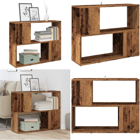 Libreria/Divisorio Legno Antico 80x24x63 cm - Scaffale porta oggetti - Divisorio per ambienti