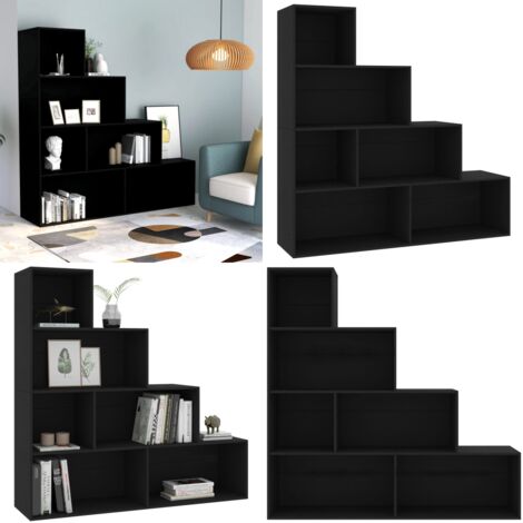 Libreria/Divisorio Nero 155x24x160 cm in Legno Multistrato - Libreria nero - Divisorio per corridoio
