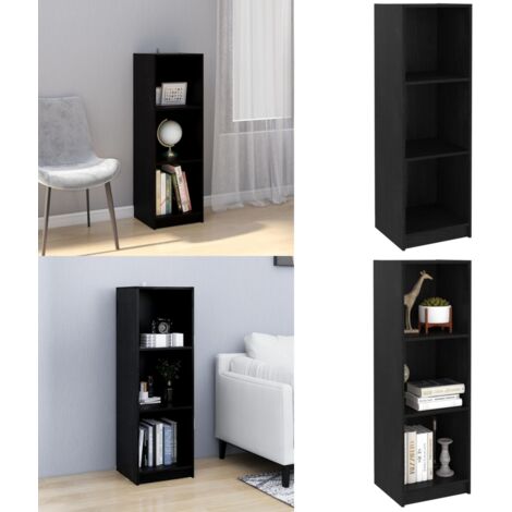 Libreria/Divisorio Nero 36x33x110 cm in Legno Massello di Pino - Scaffale per libri - Divisorio in legno