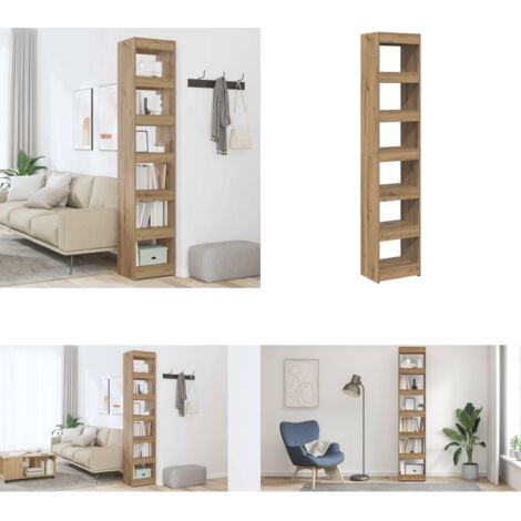 Libreria/Divisorio Rovere Artigianale 40x30x198 cm - Divisorio - Scaffale