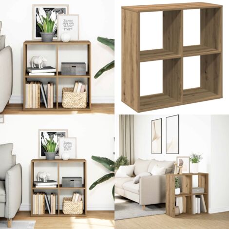 Libreria Divisorio Rovere Artigianale 69,5x29x69,5cm Truciolato - Scaffale portaoggetti - Truciolato