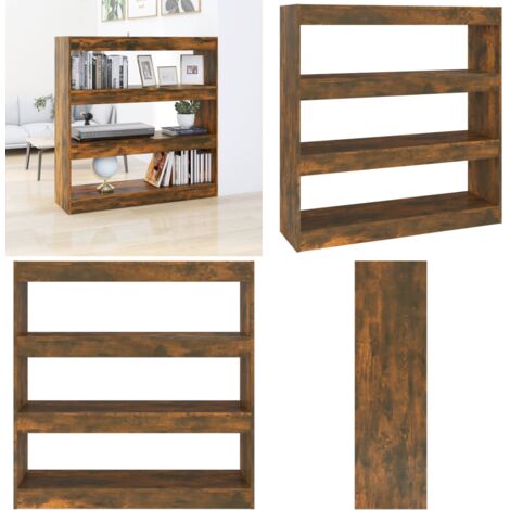 Libreria/Divisorio Rovere Fumo 100x30x103 cm - Libreria rovere - Divisorio in legno
