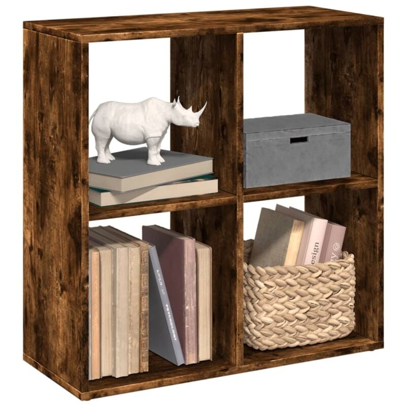 Libreria Divisorio Rovere Fumo 69,5x29x69,5 cm in Truciolato