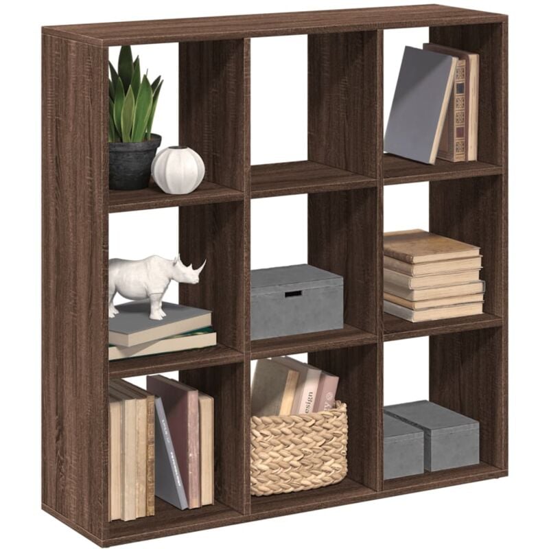 Libreria Divisorio Rovere Marrone 102x29x103,5 cm in Truciolato