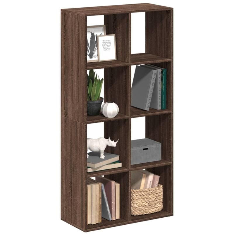 Libreria Divisorio Rovere Marrone 69,5x29x137,5cm in Truciolato