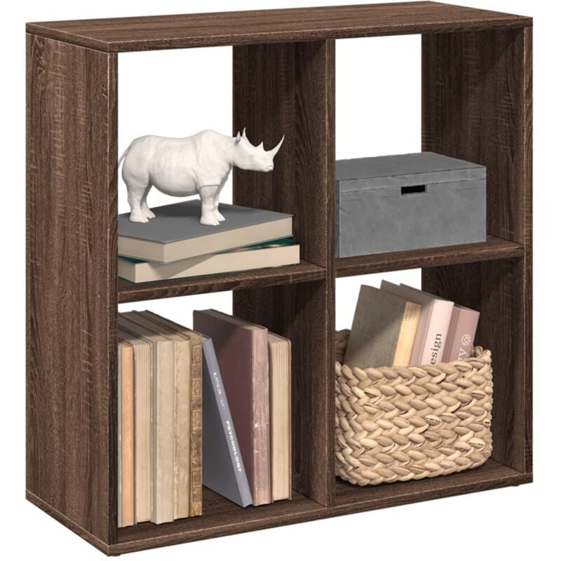 Libreria Divisorio Rovere Marrone 69,5x29x69,5 cm in Truciolato