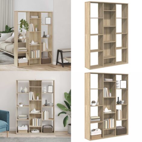 Libreria/Divisorio Rovere Sonoma 100x24x140cm Legno Multistrato - Divisorio in legno - Scaffale in legno