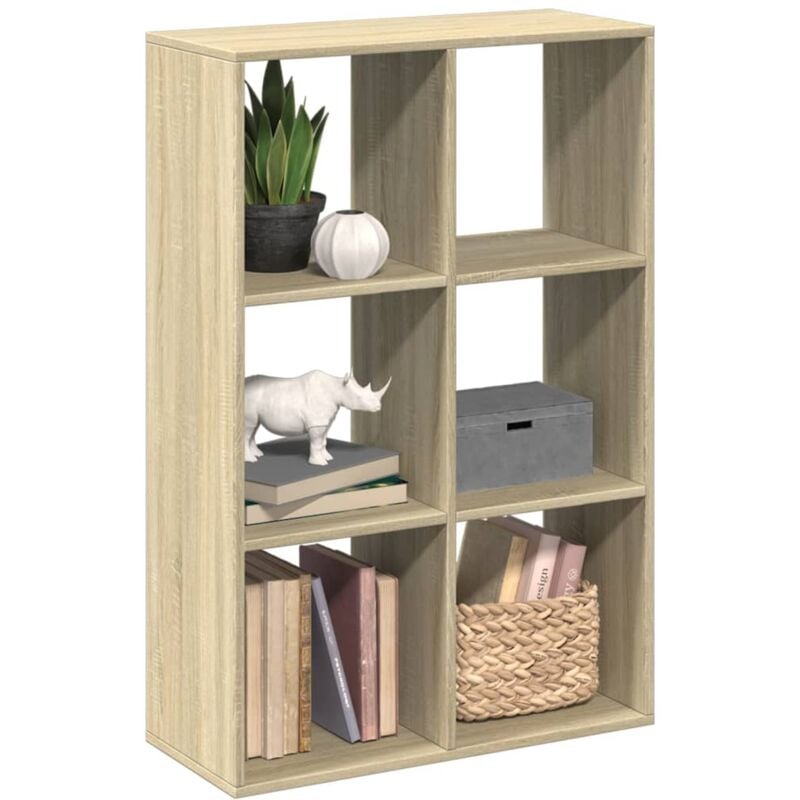 Libreria Divisorio Rovere Sonoma 69,5x29x103,5 cm in Truciolato