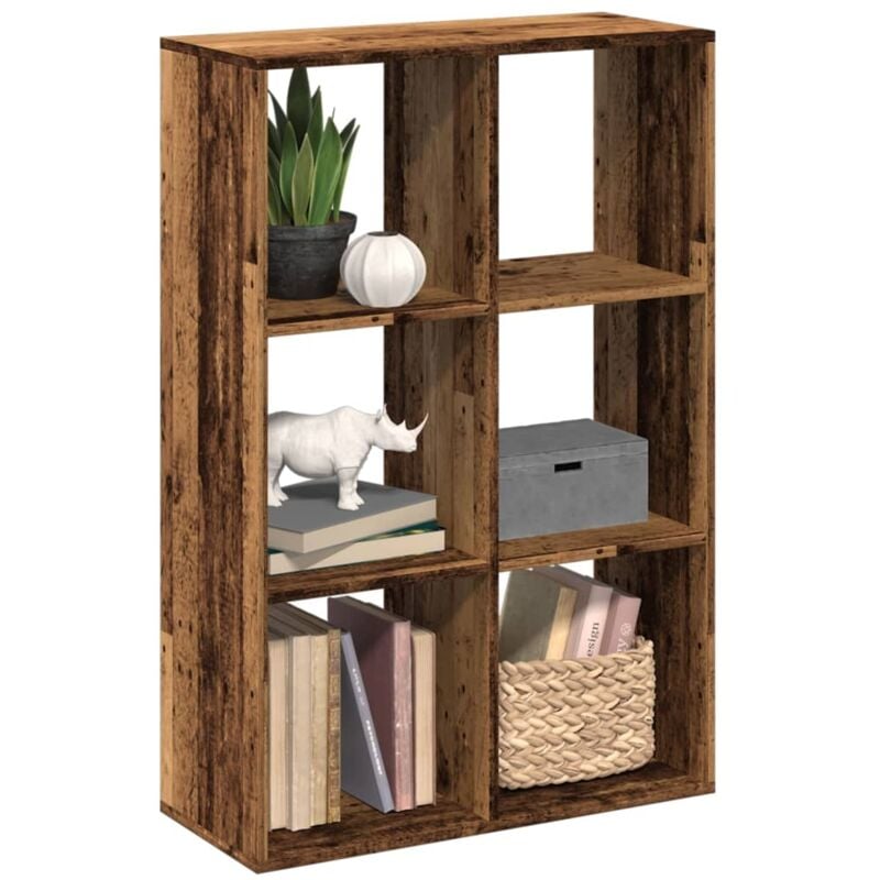 Libreria Divisorio Legno Antico 69,5x29x103,5 cm in Truciolato - Vidaxl