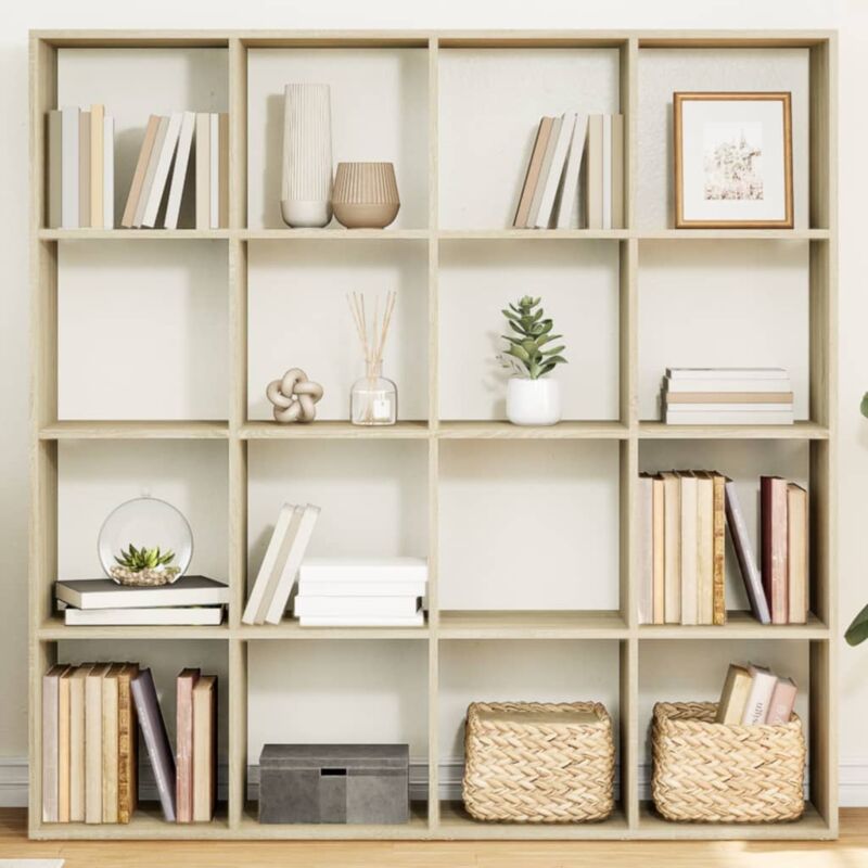 Libreria Rovere Sonoma 137,5x29x137,5 cm in Legno Multistrato - Vidaxl