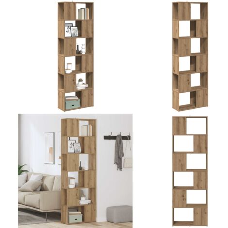 Libreria/Divisorio Stanza Rovere Artigianale 60x24x186 cm - Divisorio - Scaffale