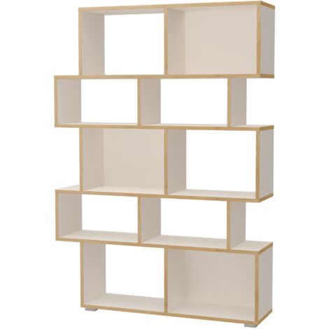 Libreria effetto legno bianca cm. H.164 x L.115 x P.28