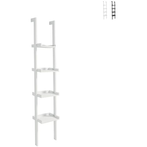 Libreria effetto legno bianca cm. H.180 x L.36,5 x P.34