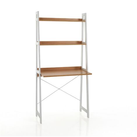 Libreria effetto legno laccata bianca cm. H.170 x L.80 x P.45