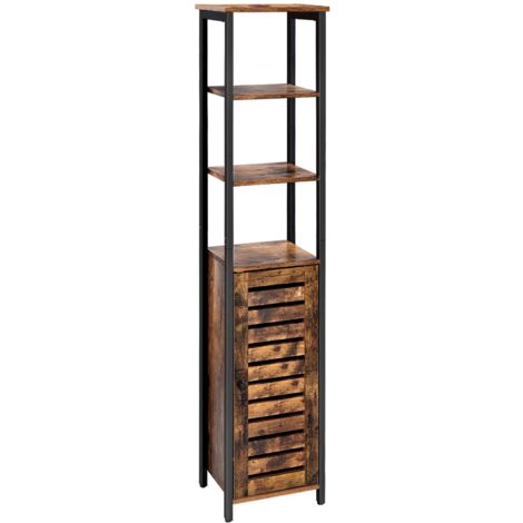Librería estrecha de color marrón oscuro para salón BEGRYF 37x30x167