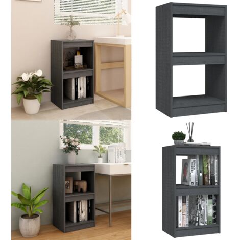 Libreria Grigia 40x30x71,5 cm in Legno Massello di Pino - Scaffale in legno - Libreria grigia