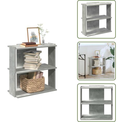 Libreria grigia cemento - vidaXL Libreria 3 Ripiani Grigio Cemento 60x30x60 cm Multistrato - Libreria multifunzionale