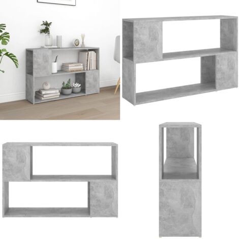 Libreria Grigio Cemento 100x24x63 cm in Truciolato - Libreria grigio cemento - Scaffale per libri