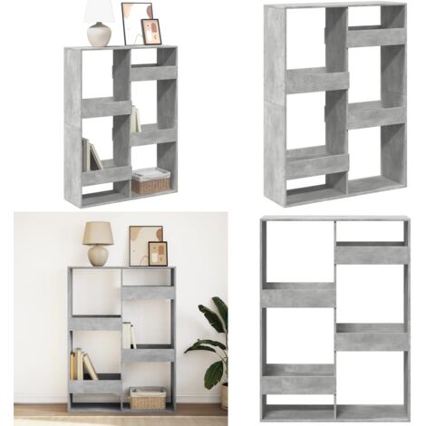 Libreria Grigio Cemento 100x33x135 cm in Legno Multistrato - Libreria grigio cemento - Libreria multistrato
