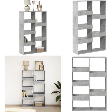 Libreria Grigio Cemento 100x33x155,5 cm in Legno Multistrato - Libreria grigio cemento - Libreria multistrato