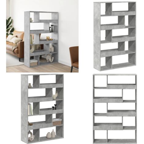 Libreria Grigio Cemento 100x33x156,5 cm in Truciolato - Libreria grigio cemento - Libreria con ripiani