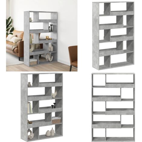 Libreria Grigio Cemento 100x33x156,5 cm in Truciolato - Scaffale per ufficio - Libreria in truciolato