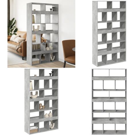 Libreria Grigio Cemento 100x33x187,5 cm in Truciolato - Libreria in truciolato - Libreria per ufficio